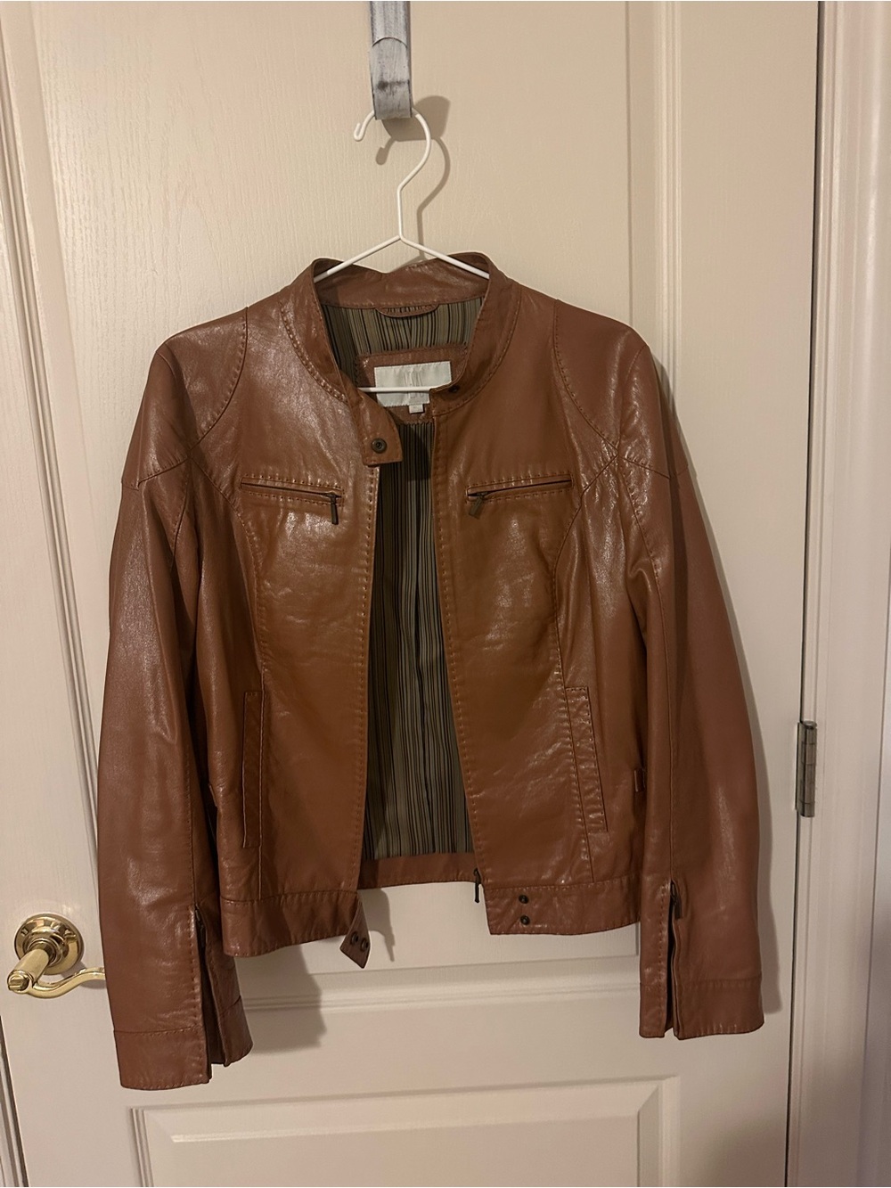 Caramel leather jacket